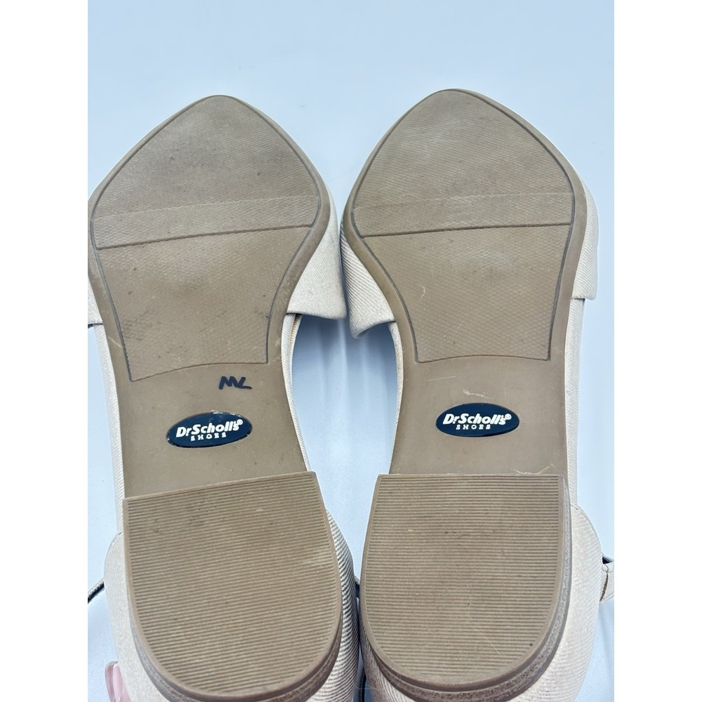Dr Scholl's Nude Ankle Strap Flats Pointed Toe Memory Foam Shoes Women 9.5 - Picture 6 of 7